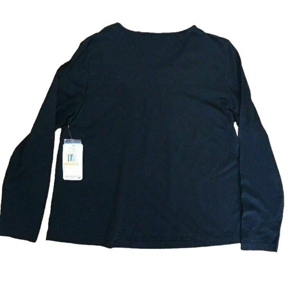 Gloria Vanderbilt Casuals Top Pitch Black Small Shirt with Sequin Collar NEW $36 - Picture 5 of 8